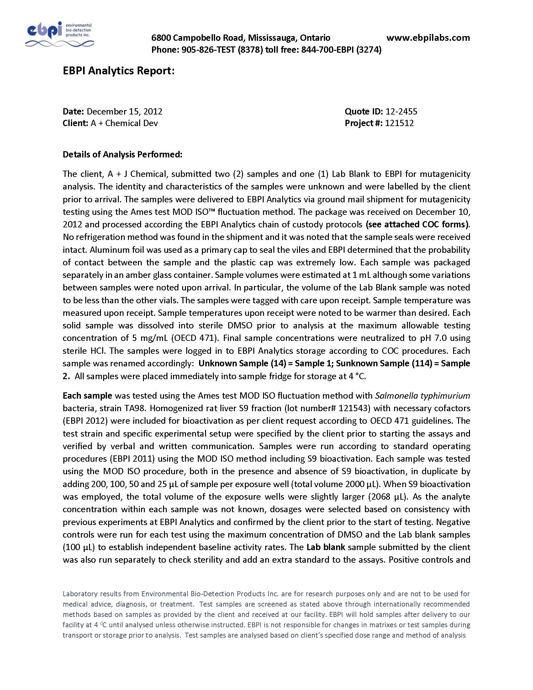 Sample report final Page 1